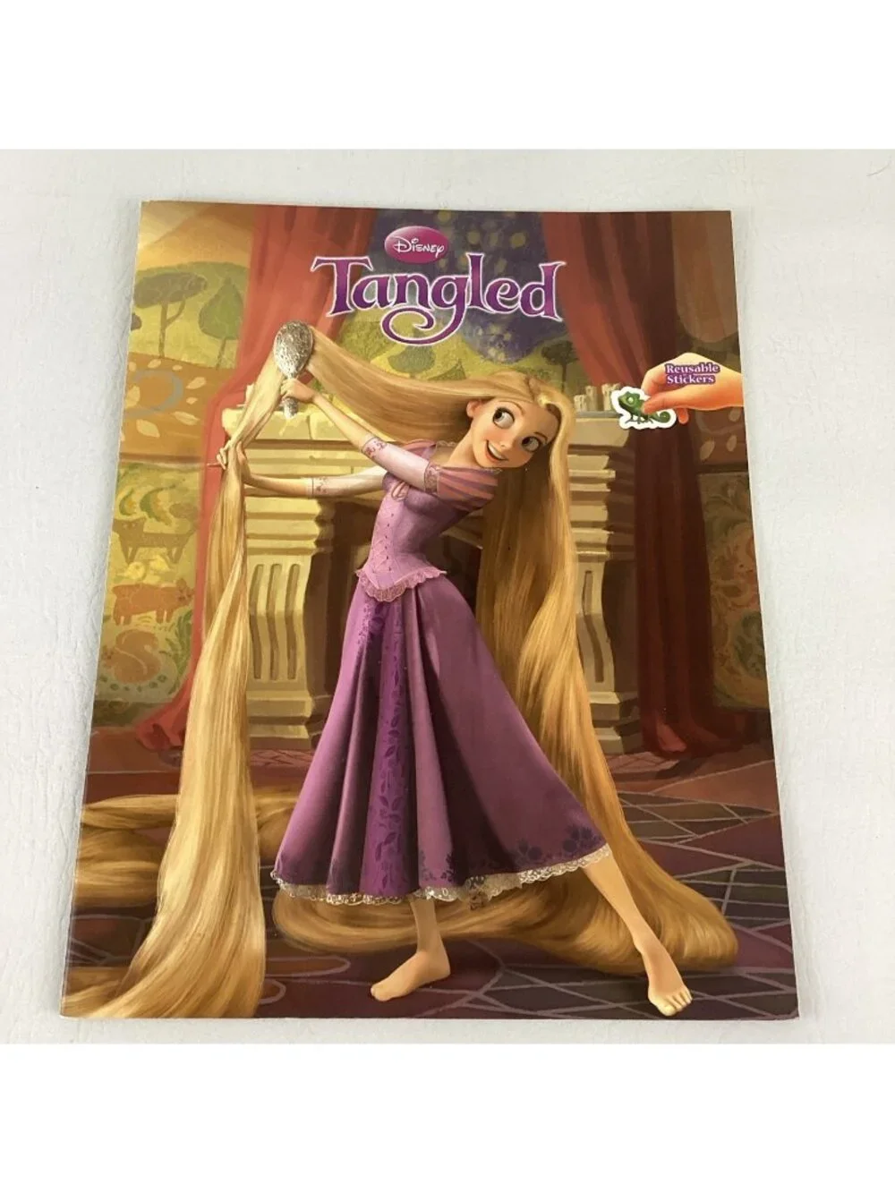 Disney Tangled Sticker Book Princess Rapunzel Reusable Stickers Flynn Rider 2010